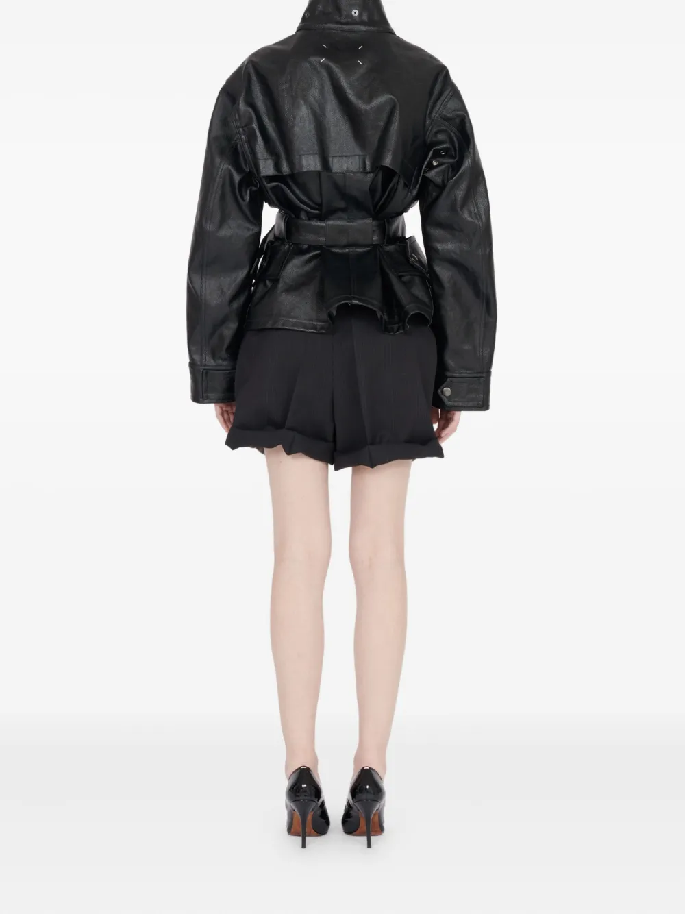 Maison Margiela Katoenen gecoat jack Zwart