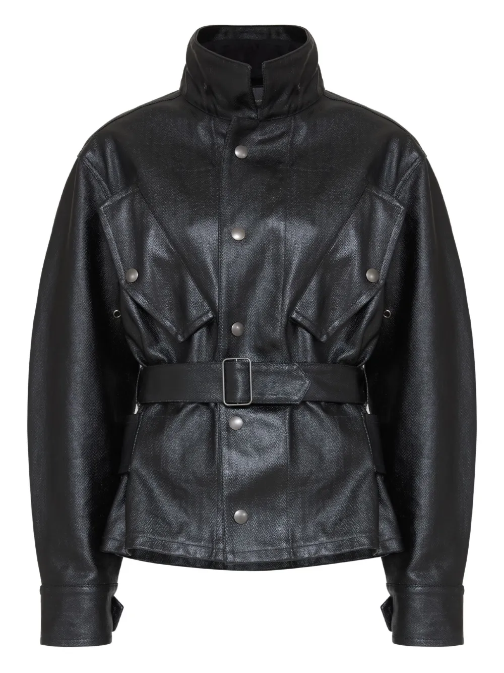 Maison Margiela コットン コーテッドジャケット - ブラック Maison Margiela コットン コーテッドジャケット - ブラック