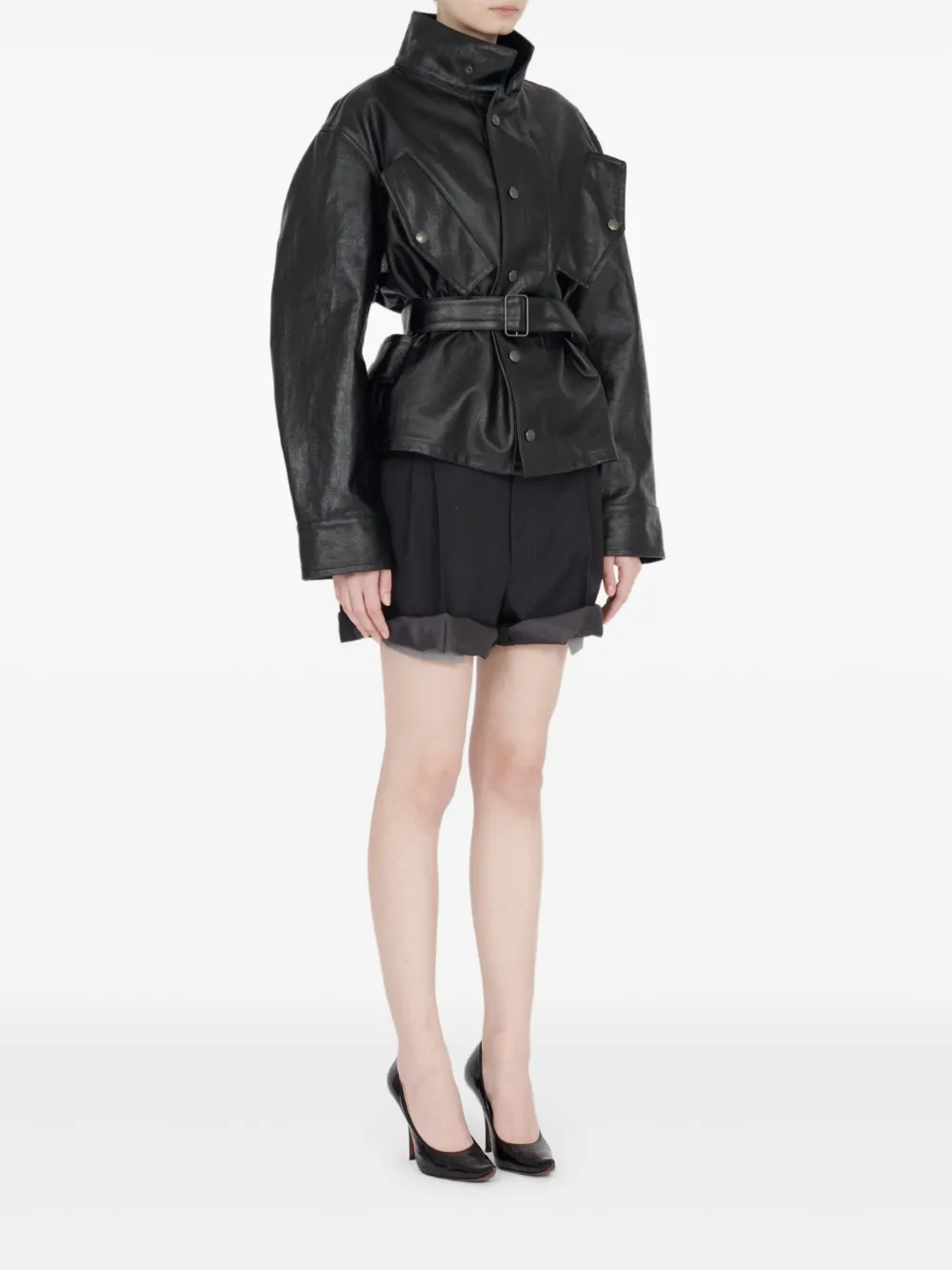 Maison Margiela Katoenen gecoat jack Zwart