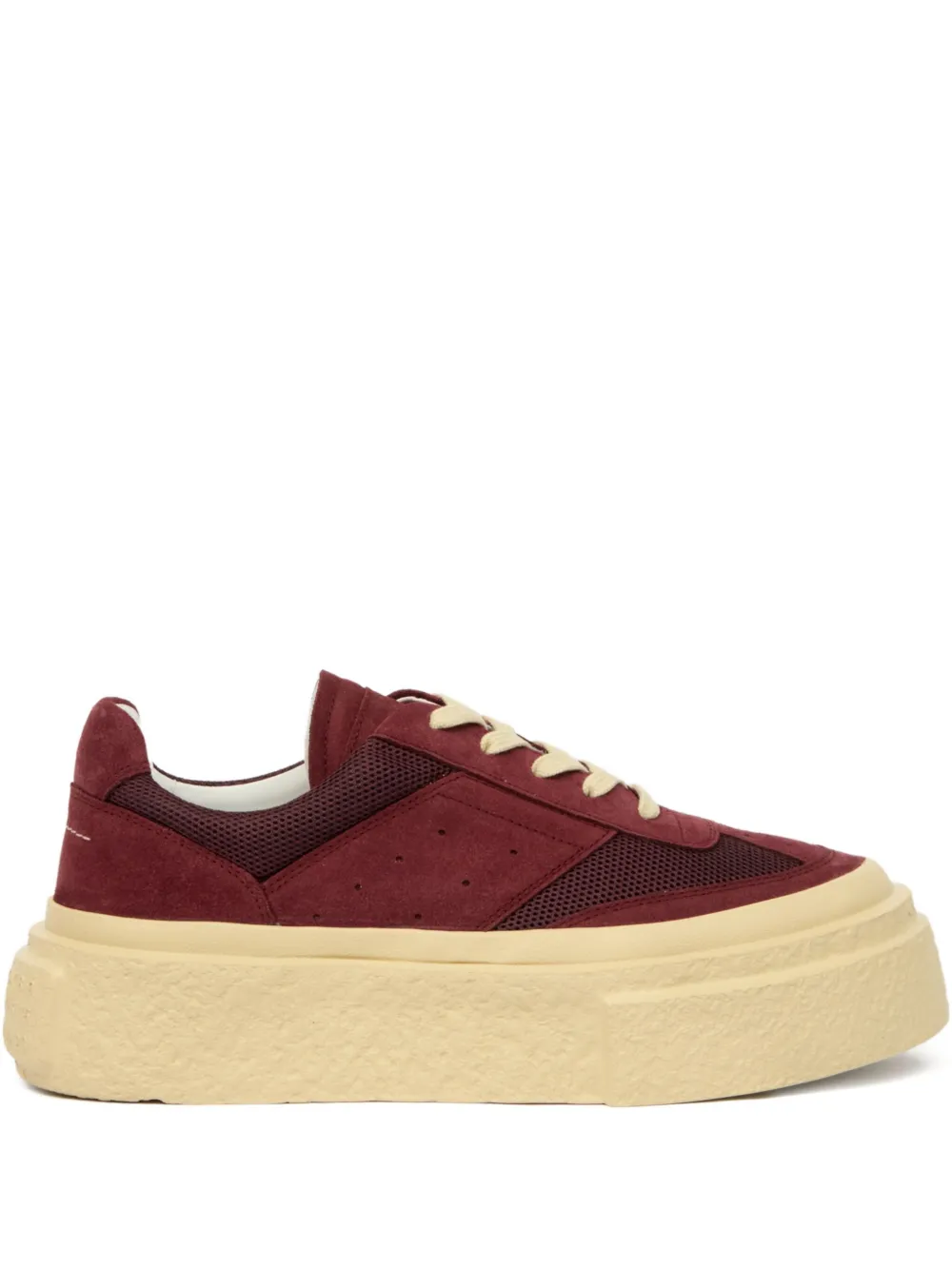 MM6 Maison Margiela suede sneakers Red