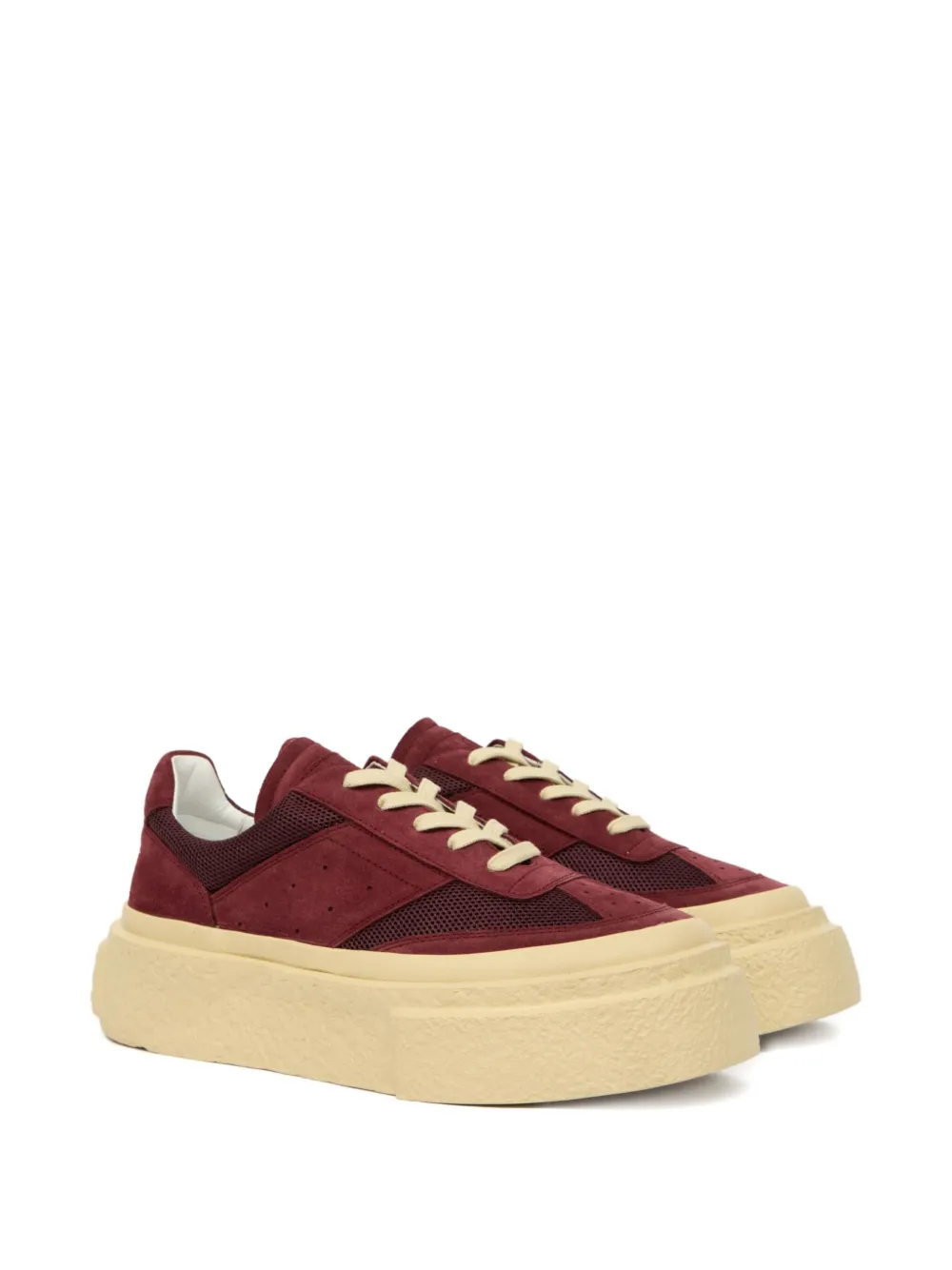 MM6 Maison Margiela suede sneakers Red