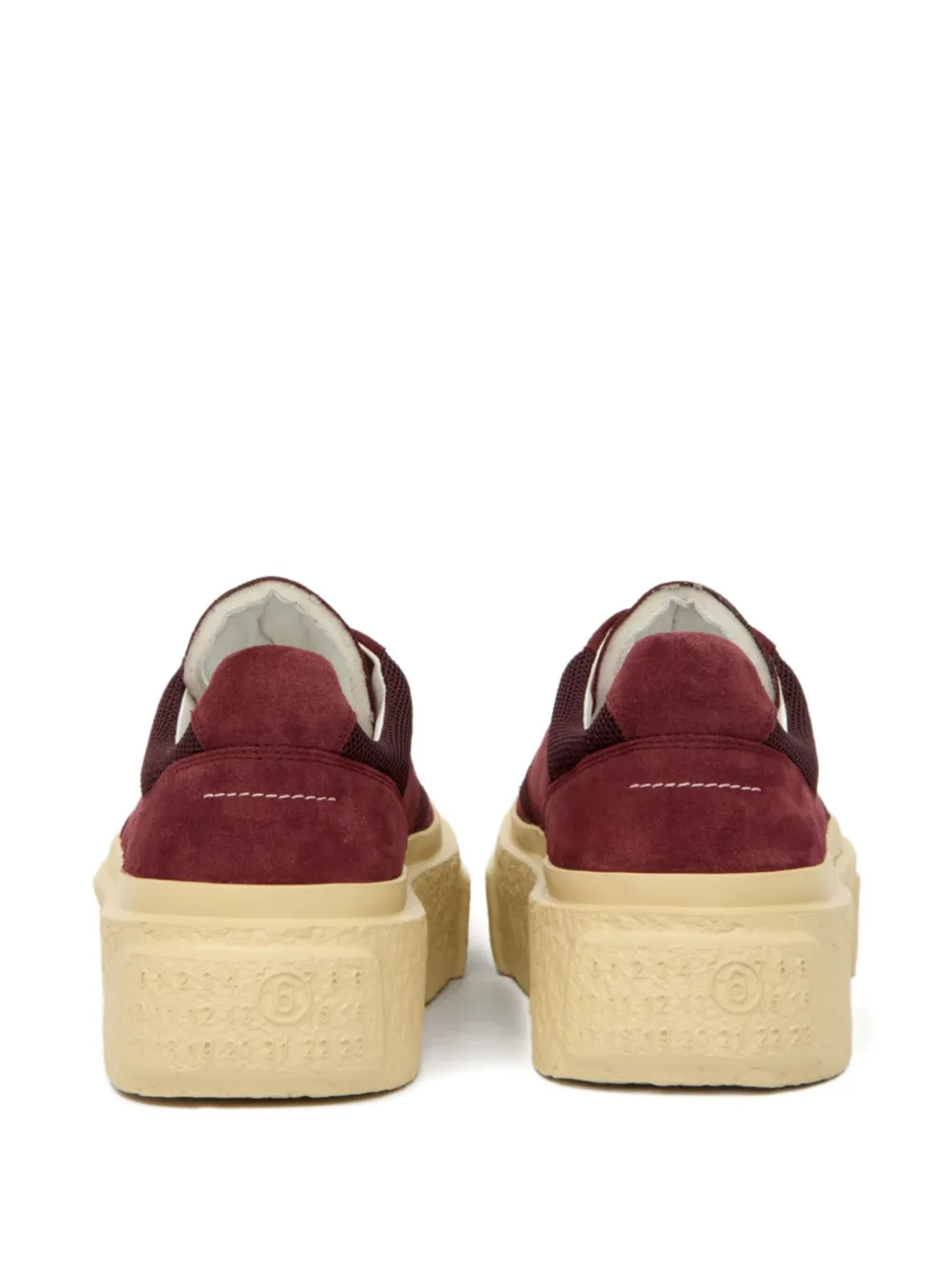 MM6 Maison Margiela suede sneakers Red