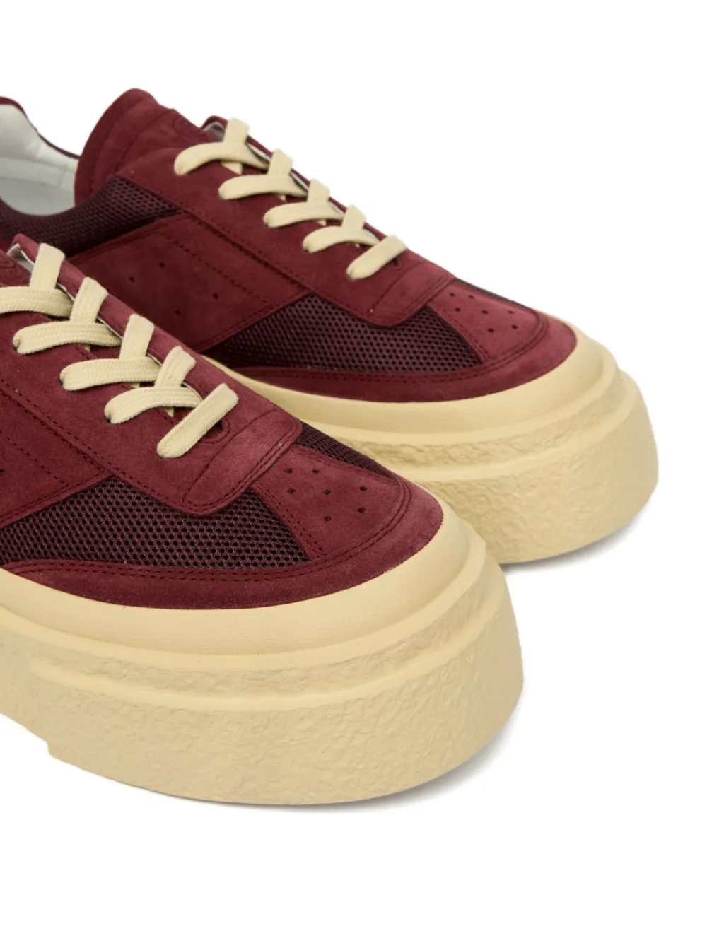 MM6 Maison Margiela suede sneakers Red