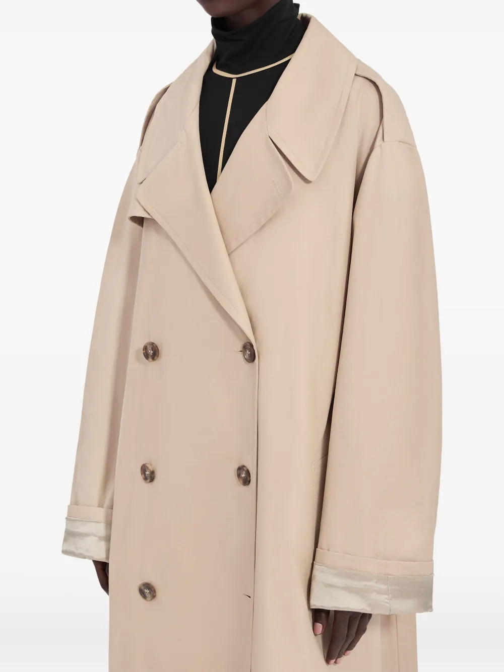 MM6 Maison Margiela double-breasted belted trench coat Beige
