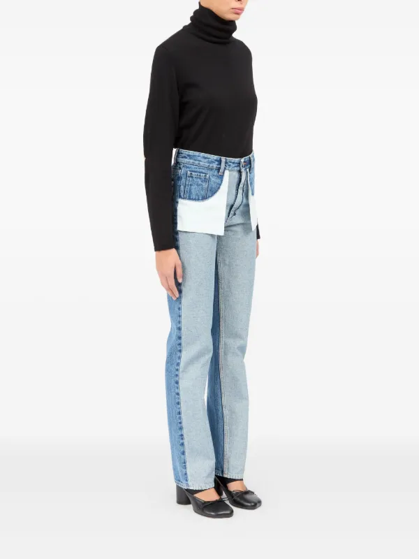 MM6 Maison Margiela inside-out Seams Jeans | Blue | FARFETCH