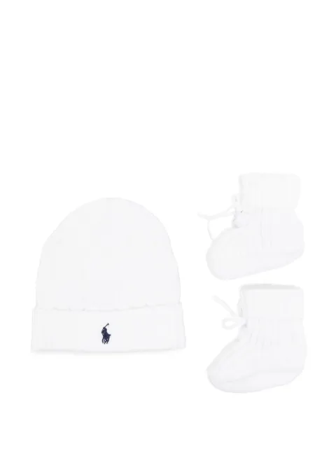 POLO RALPH LAUREN KIDS set de gorro de algodón