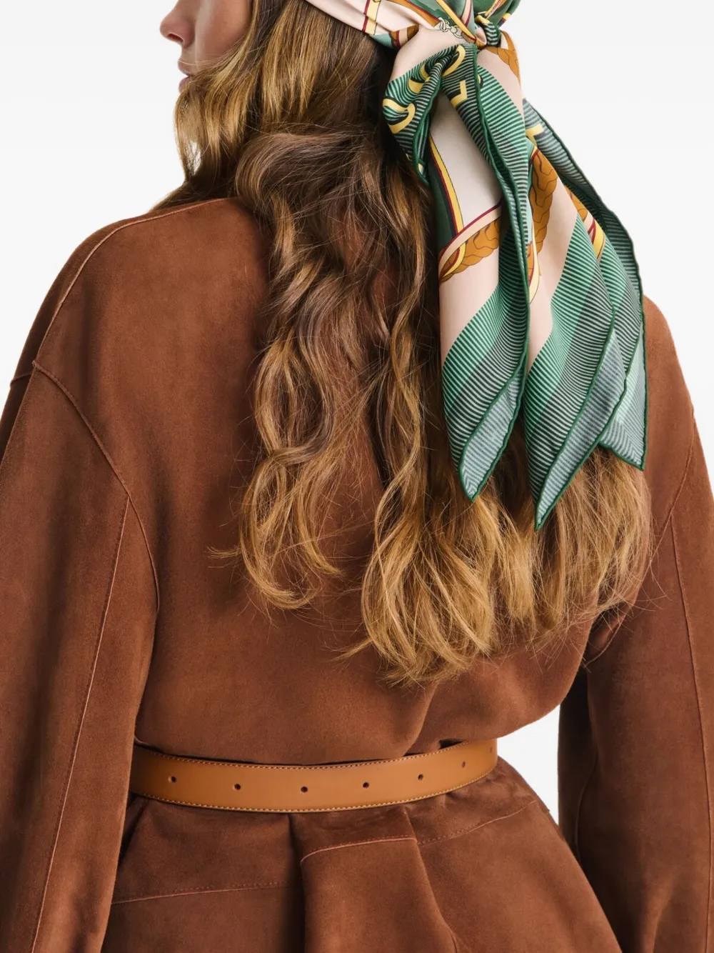 Longchamp A Toute Allure printed silk scarf - Groen