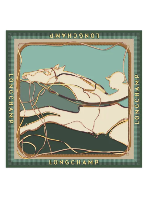 Longchamp A Toute Allure printed silk scarf