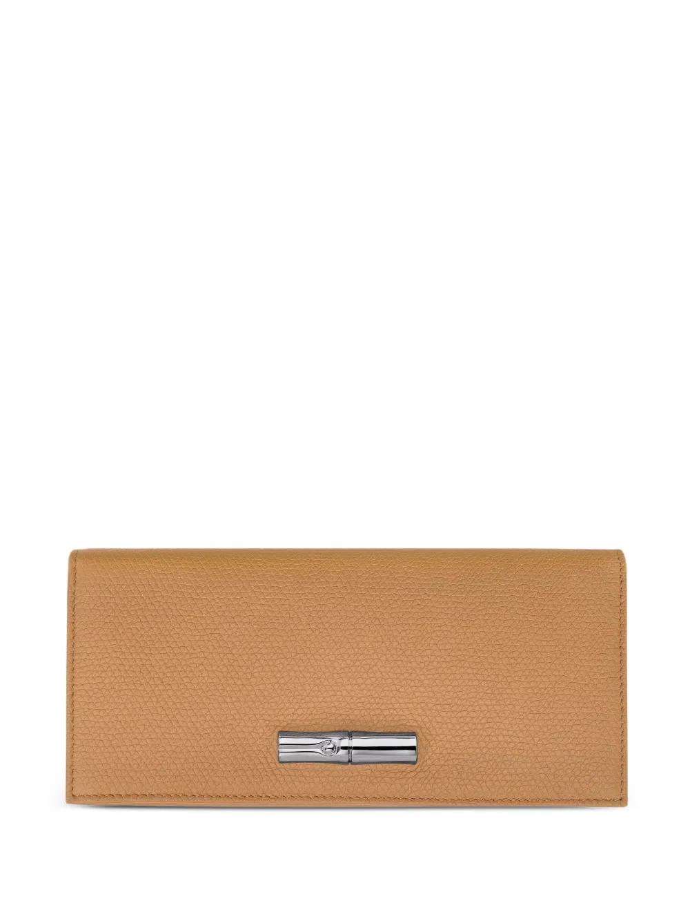 Longchamp Roseau leren portemonnee met textuur Bruin