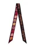 Longchamp La Palette Longchamp printed silk scarf - Brown