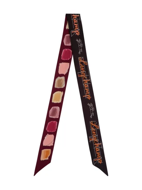 Longchamp  La Palette Longchamp printed silk scarf