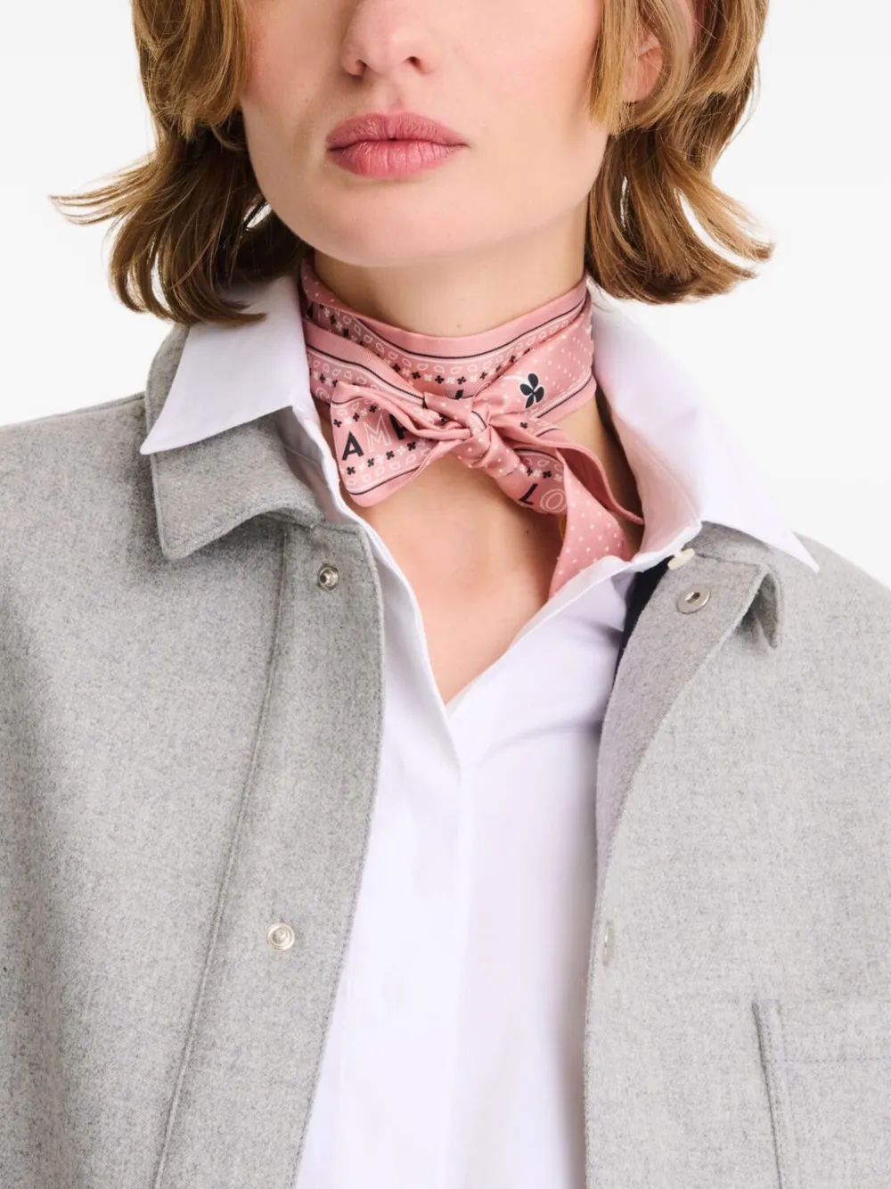 Longchamp Zijden sjaal met paisley-print Roze