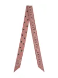 Longchamp paisley-print silk scarf - Pink