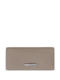 Longchamp Roseau foldover leather wallet - Grey