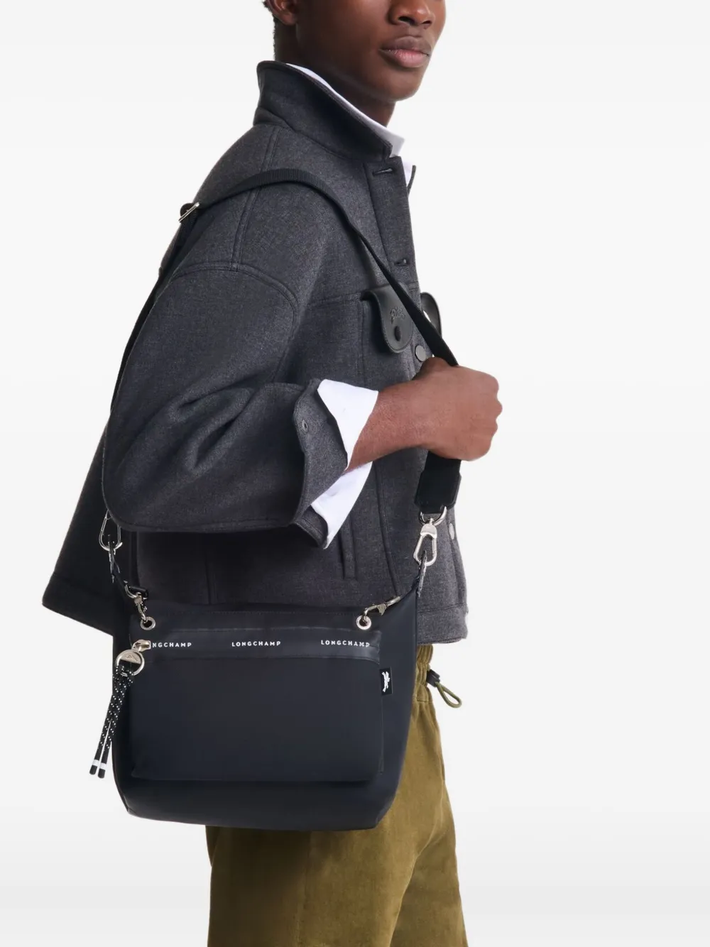 Longchamp Le Pilage Energy crossbodytas Zwart