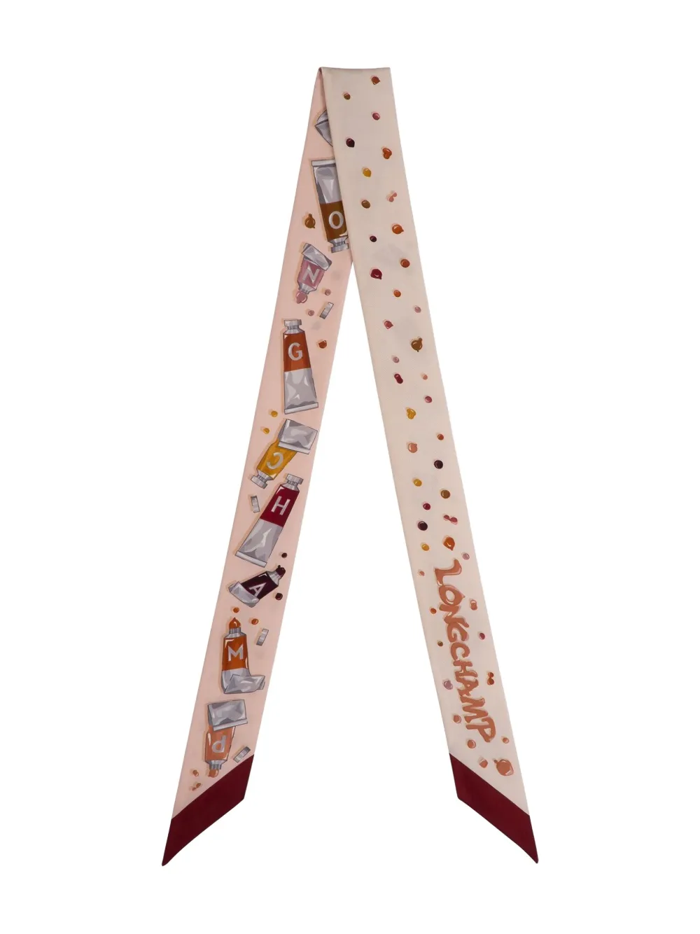 Longchamp Couleurs de l'Art scarf - ピンク Longchamp Couleurs de l'Art scarf - ピンク
