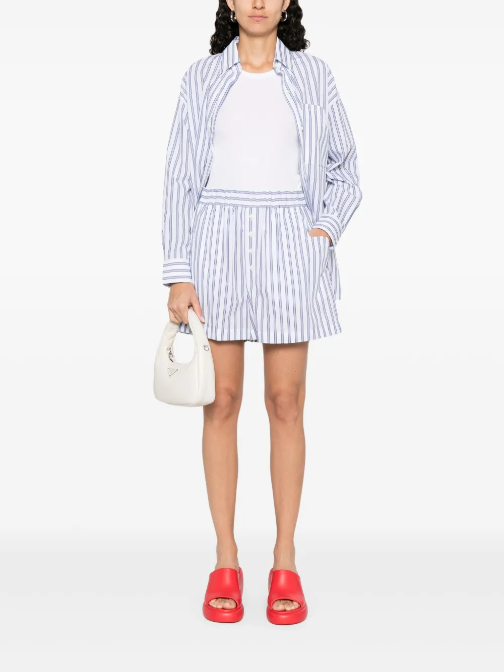 CUANTICO Popeline blouse - Blauw