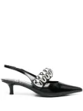 Jeffrey Campbell 40mm leather heeled sandals - Black