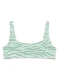 MC2 Saint Barth zebra-print bikini top - Green