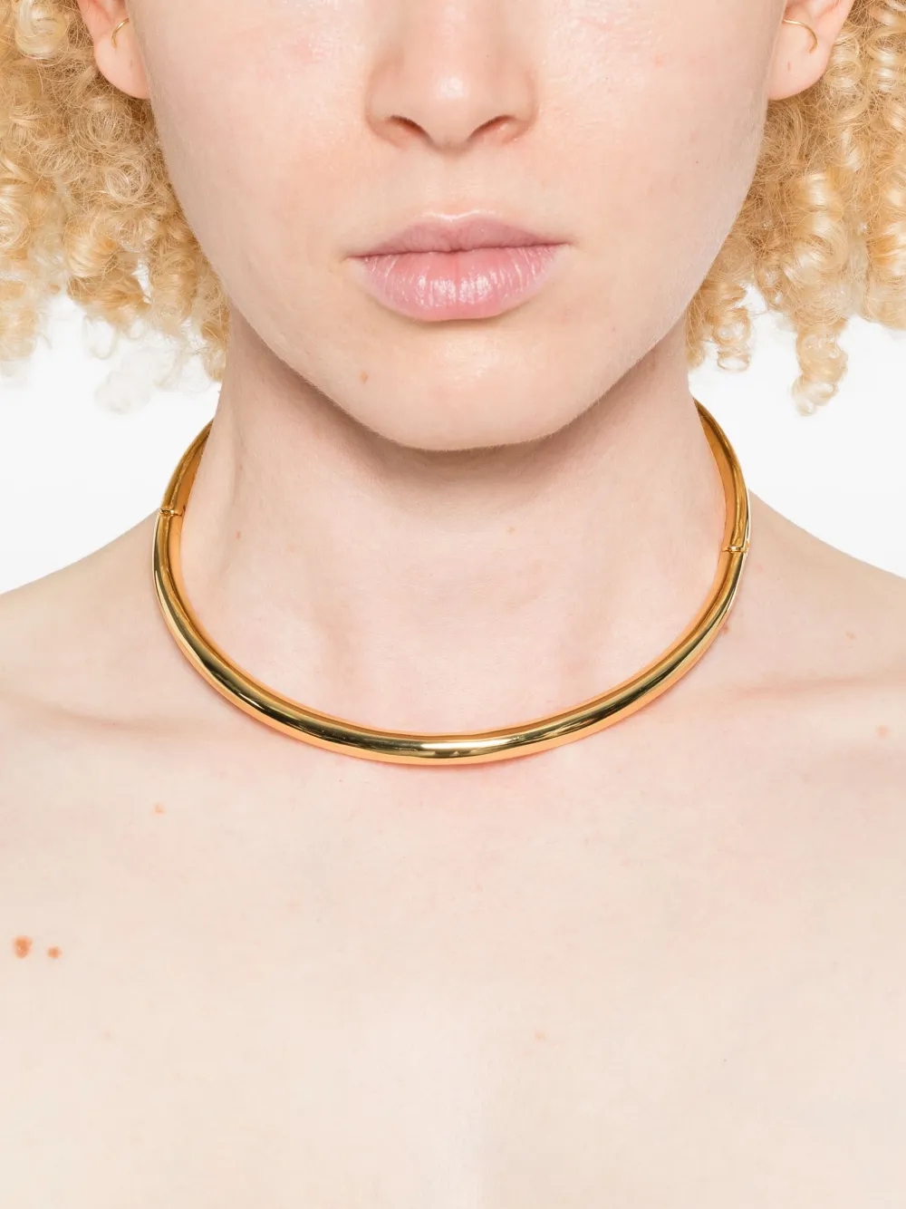 Ryenn's Eyes sculpted collar necklace - Goud