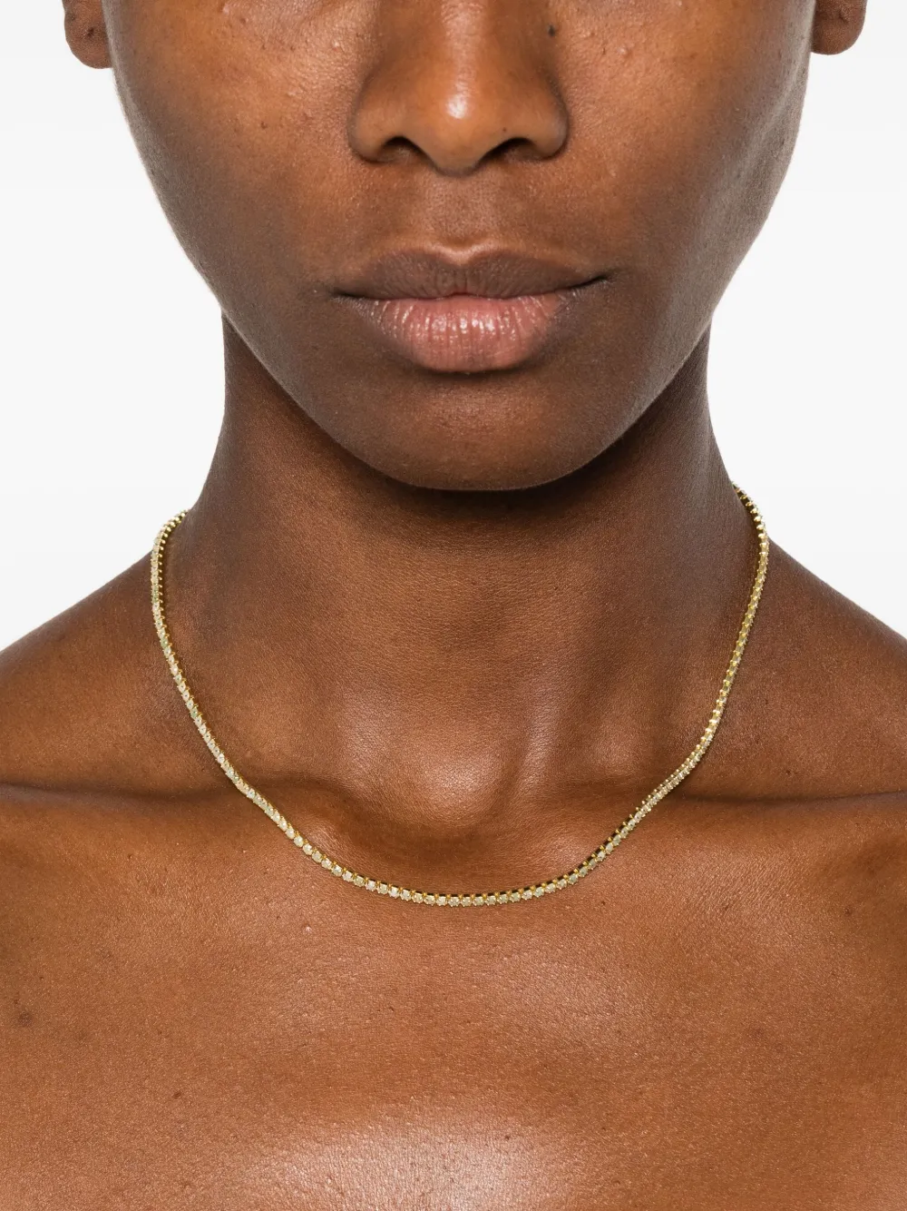 Ryenn's Eyes Aventurine tennis necklace - Goud