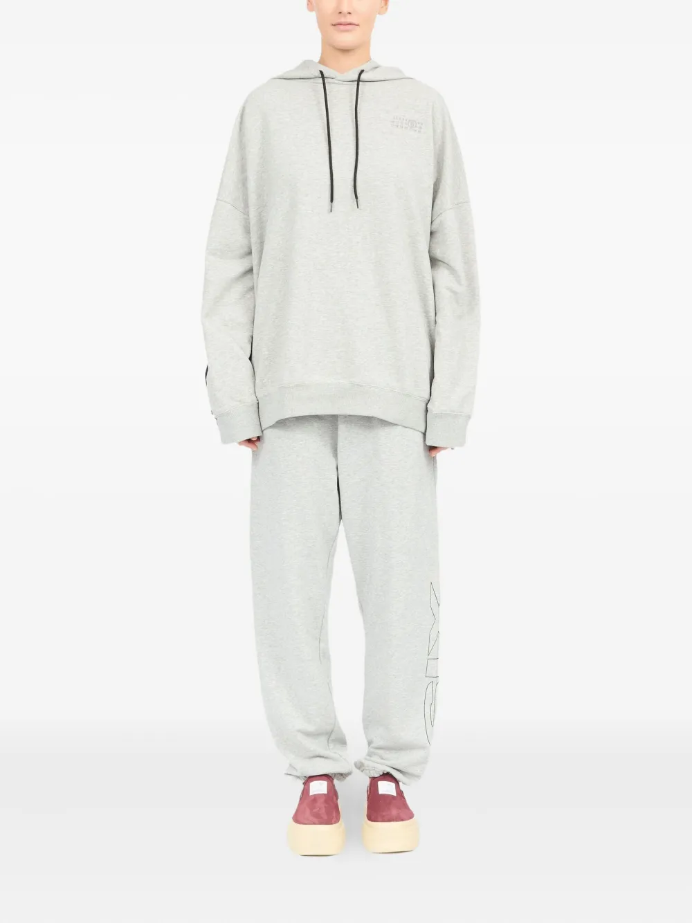 MM6 Maison Margiela Hoodie met getallen patroon Grijs