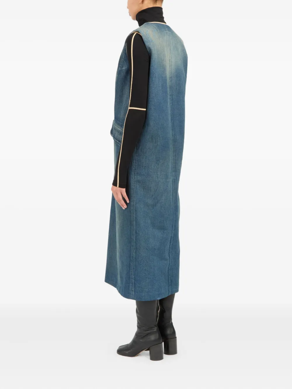 MM6 Maison Margiela Katoenen midi-jurk Blauw