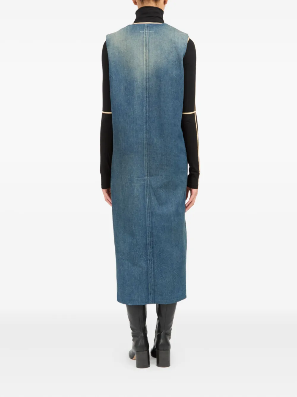 MM6 Maison Margiela Katoenen midi-jurk Blauw
