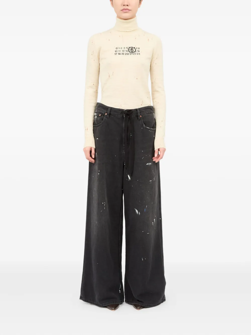 MM6 Maison Margiela Katoenen jeans - Zwart