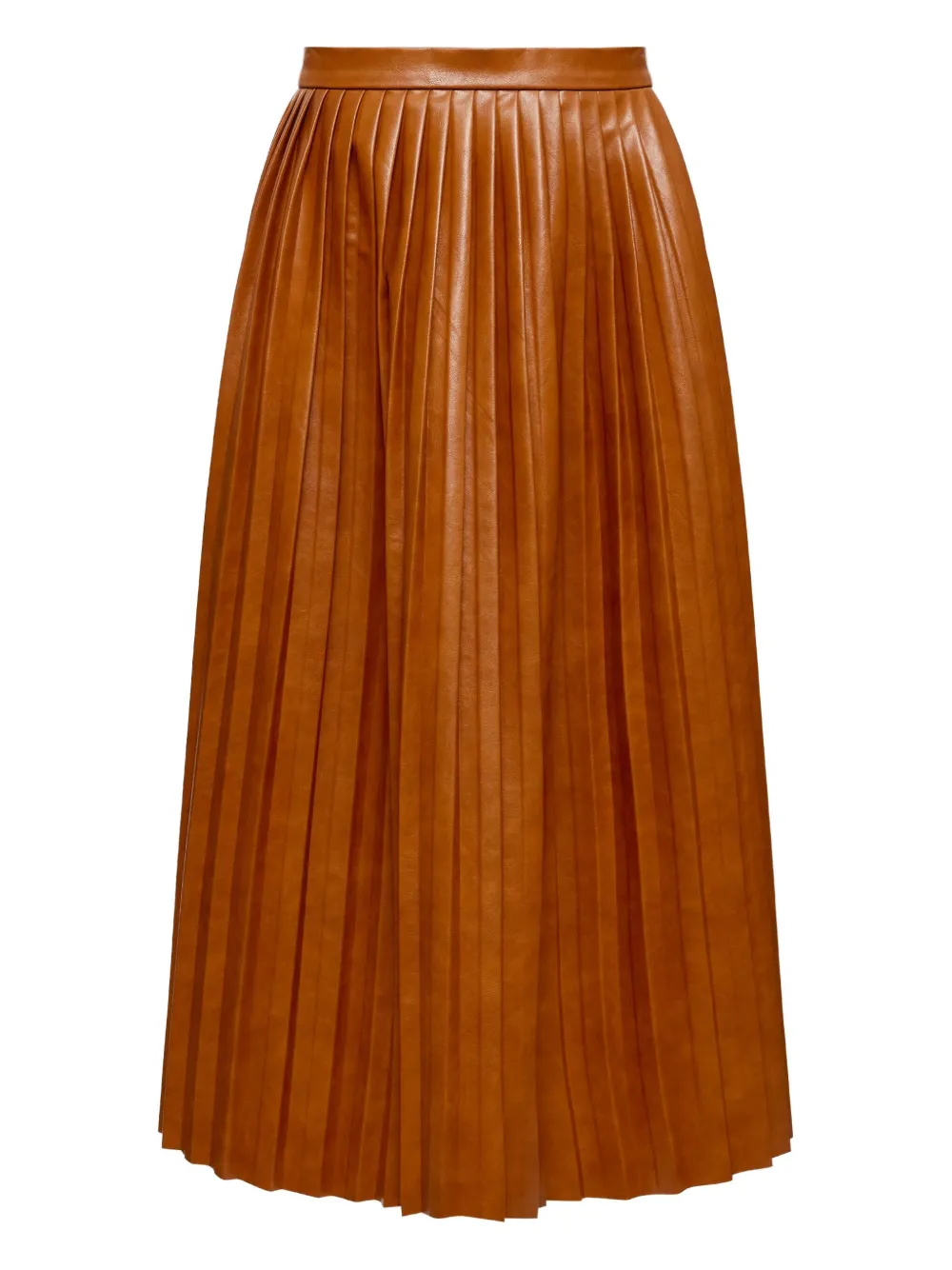 pleated midi skirt