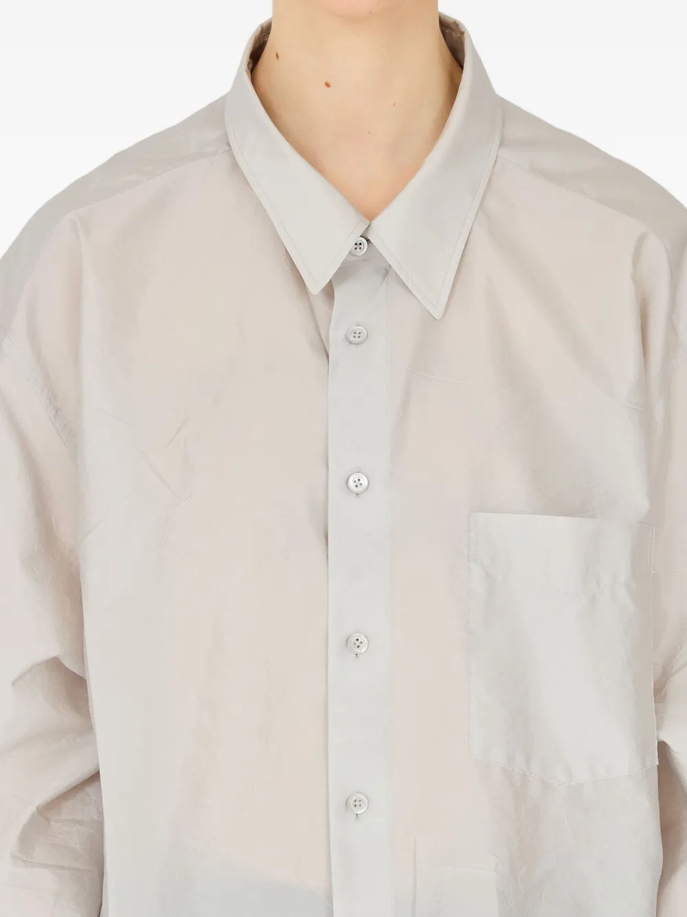 Maison Margiela T-shirt met lange mouwen en zak Wit