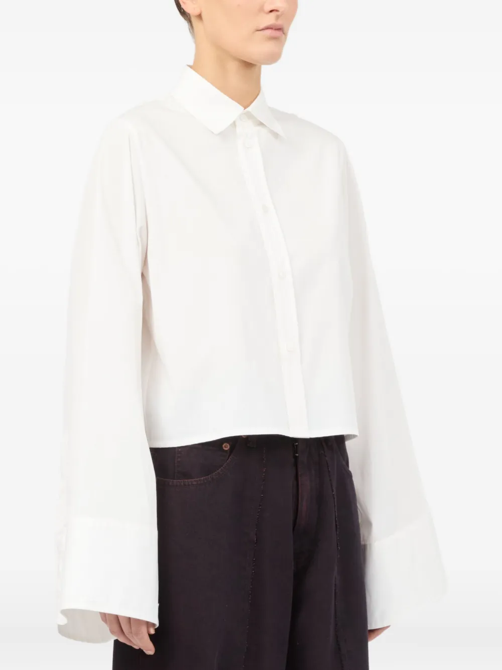 MM6 Maison Margiela bell-sleeve shirt - Wit
