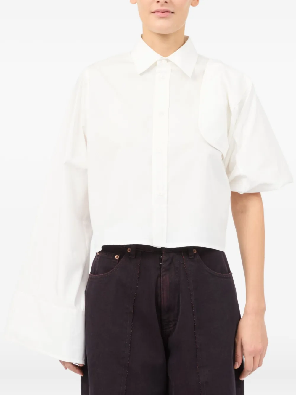 MM6 Maison Margiela Blouse met klokmouwen Wit