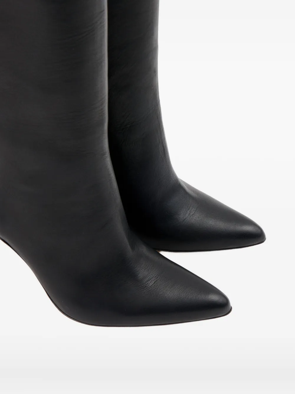 MM6 Maison Margiela leather knee-high boots Black