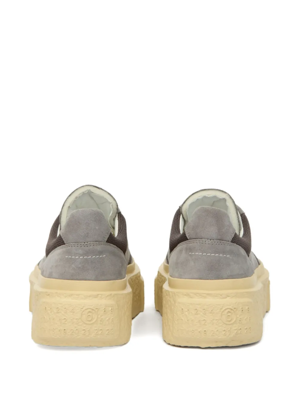 MM6 Maison Margiela Gambetta leather sneakers Grey