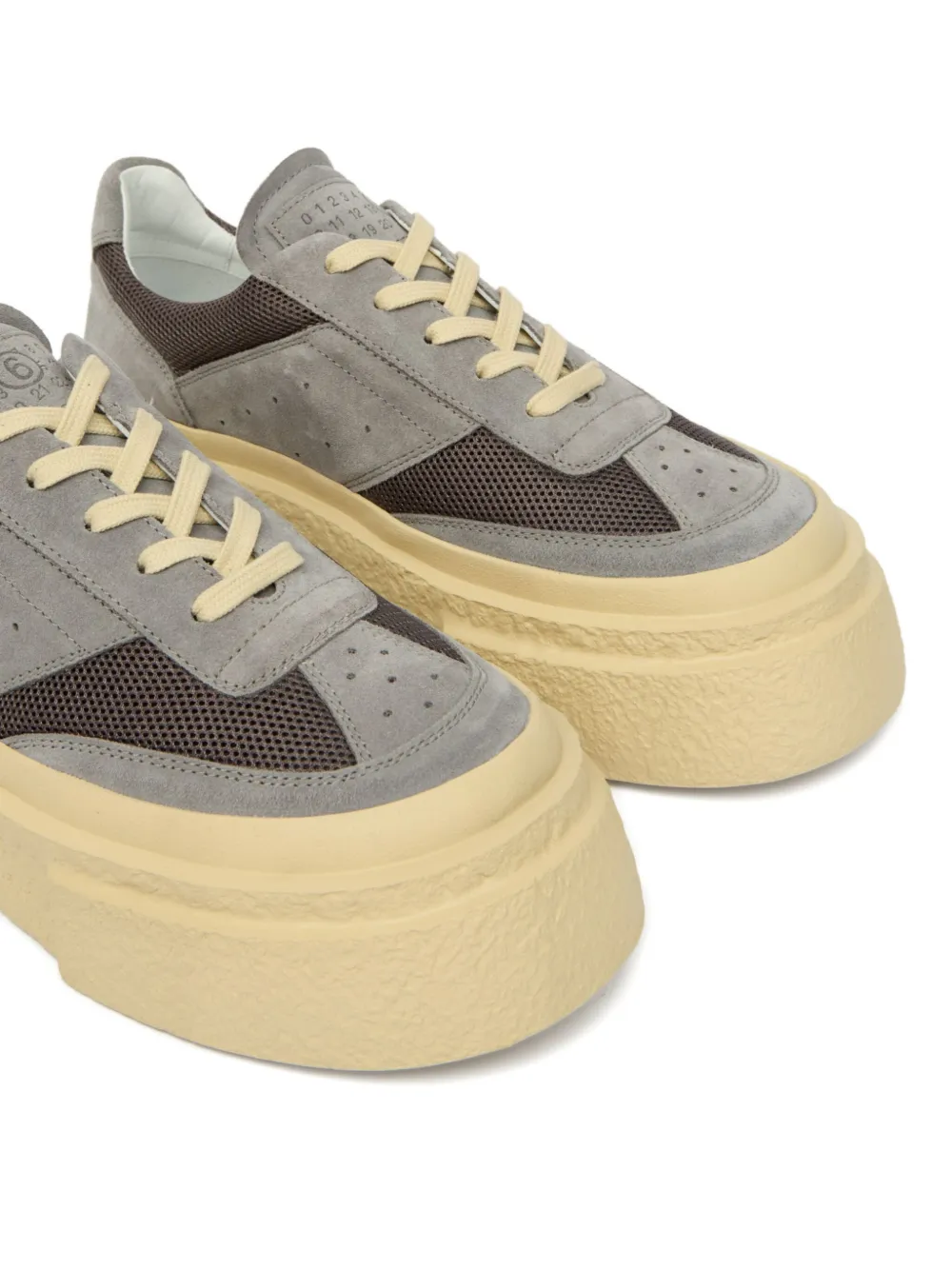 MM6 Maison Margiela Gambetta leather sneakers Grey
