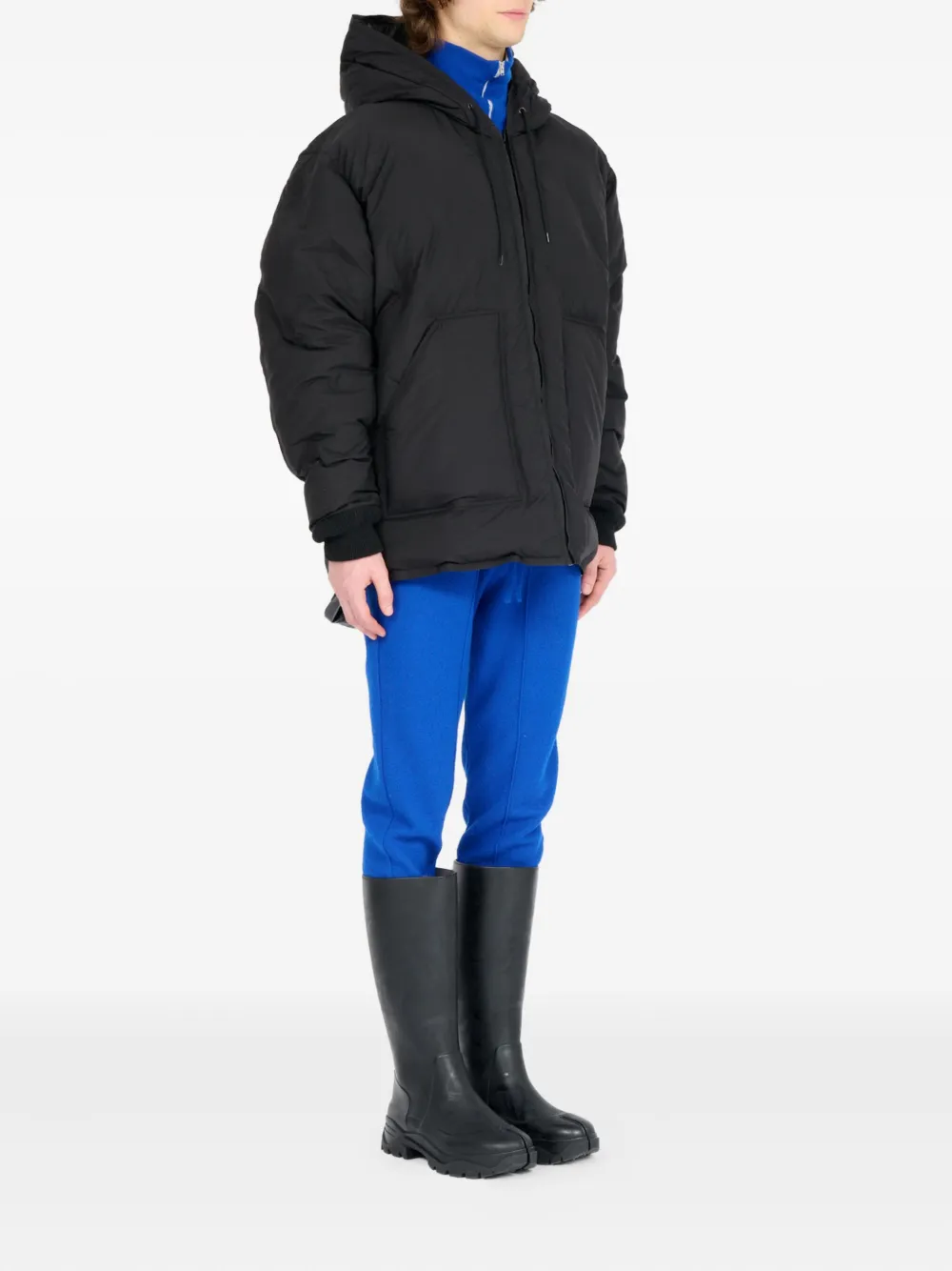 Maison Margiela Gewatteerd jack met capuchon Zwart