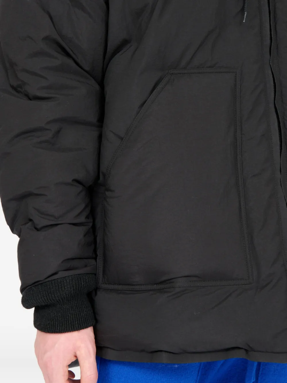 Maison Margiela Gewatteerd jack met capuchon Zwart