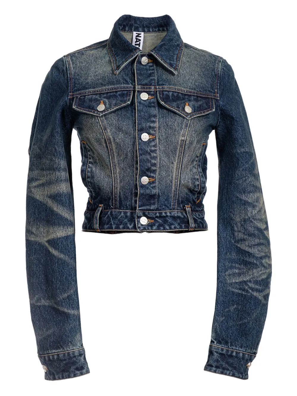 NATASHA ZINKO DENIM CROPPED JACKET 