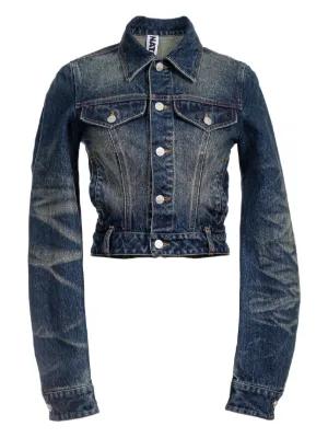 DSQUARED2 クロップド デニムジャケット | ブルー | FARFETCH JP