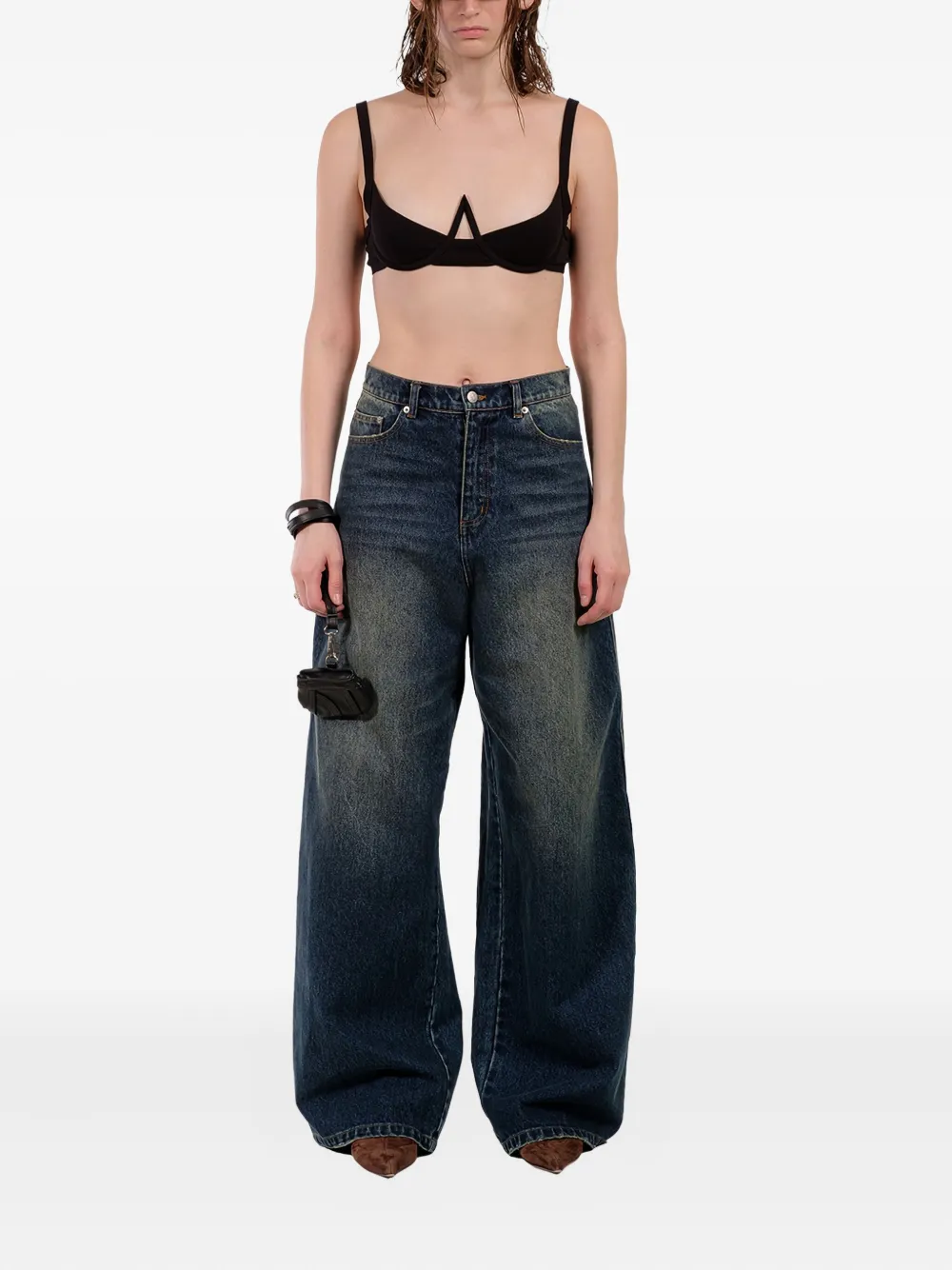 Natasha Zinko strapped jeans - Blauw