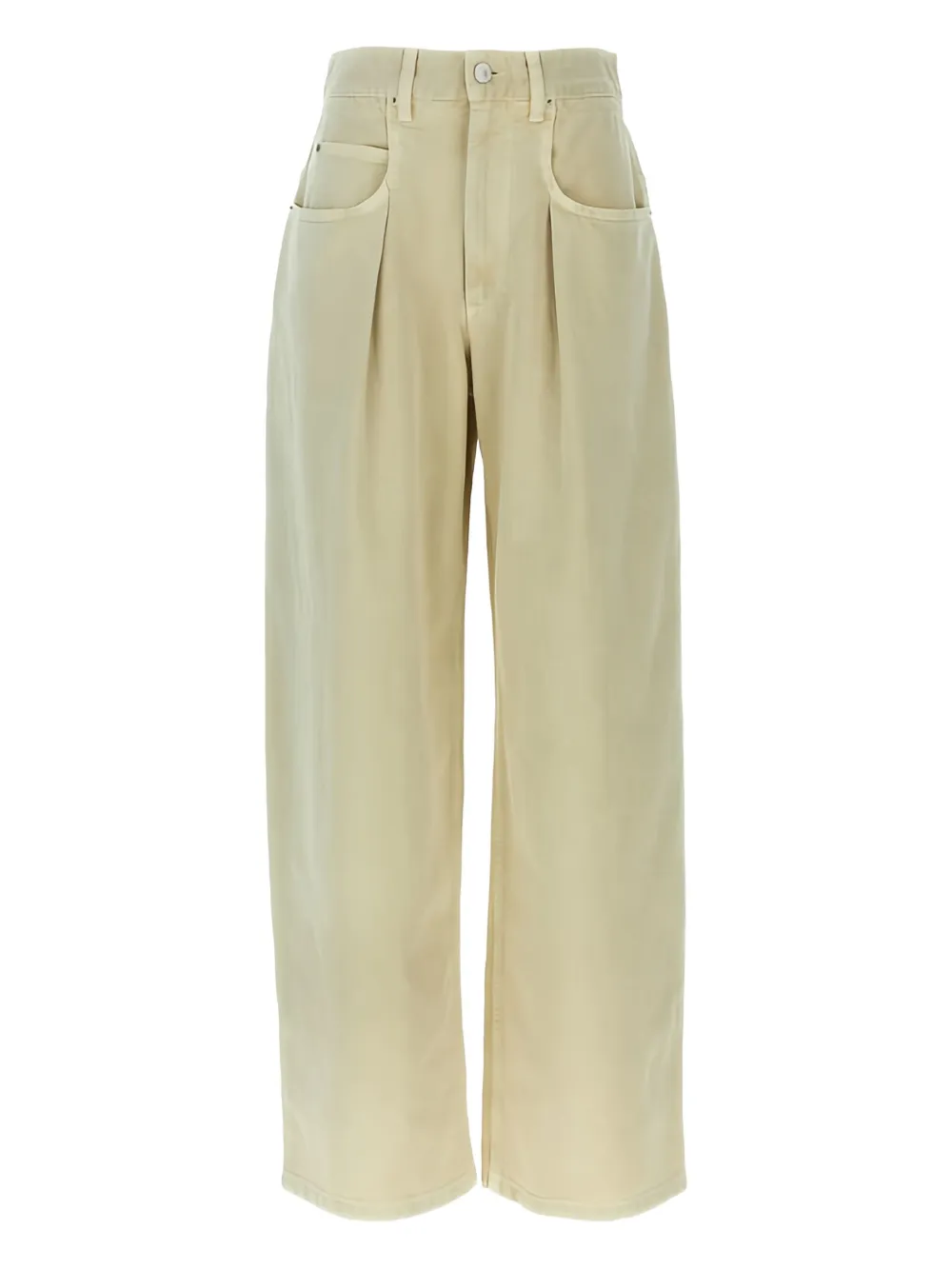 ISABEL MARANT Rachelle broek met plooien en zak Beige