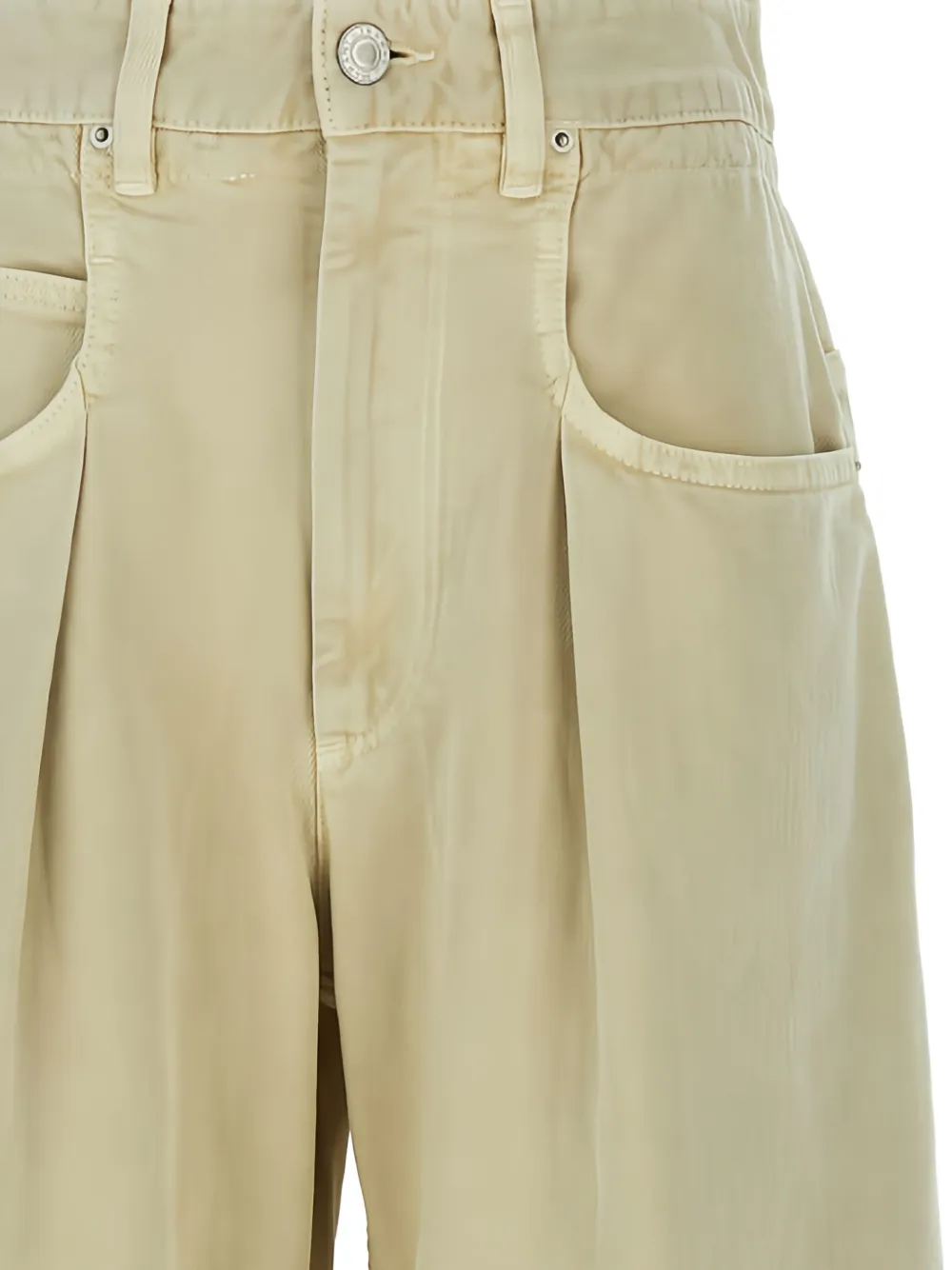 ISABEL MARANT Rachelle broek met plooien en zak Beige