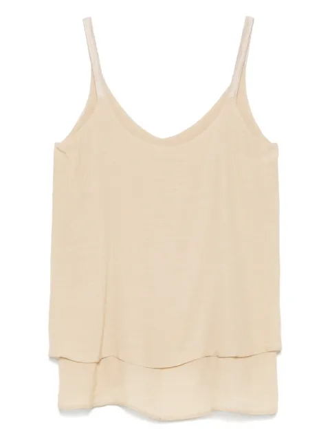 MOUTAKI slub-texture top