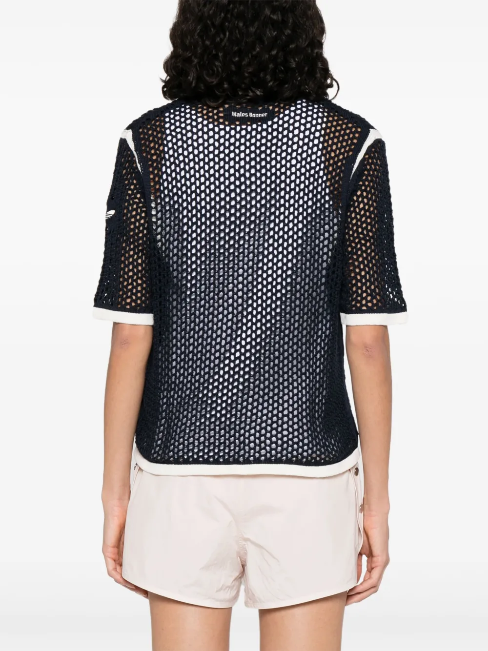 adidas Gebreid T-shirt van katoenblend Blauw