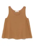 MOUTAKI slub-texture top - Brown
