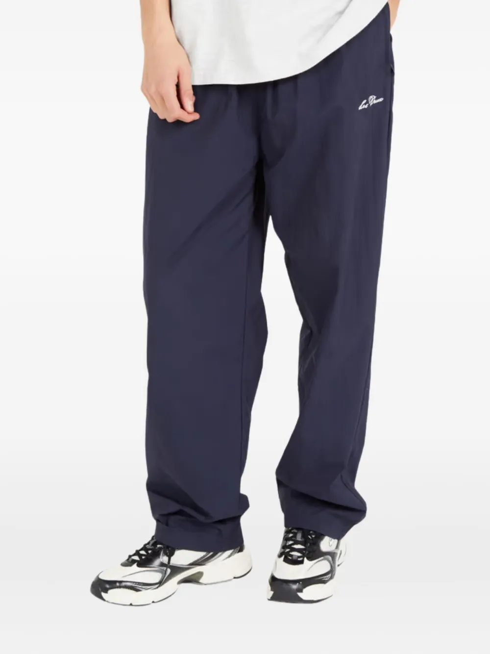 Les Deux Broek met geborduurd logo - Blauw