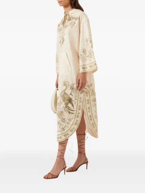ZIMMERMANN printed hooded midi dress