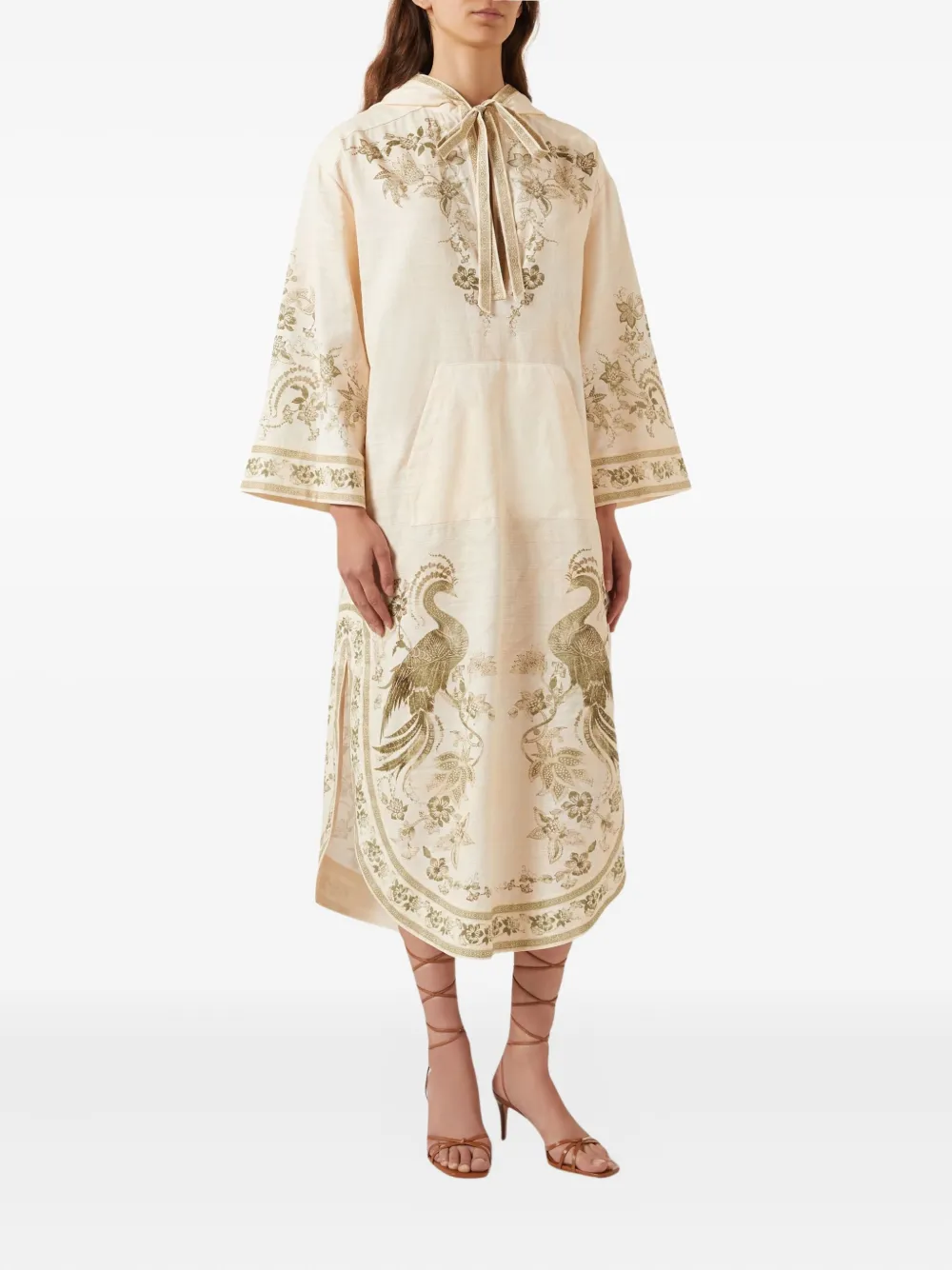 ZIMMERMANN vestido midi con diseño estampado y capucha | Vestidos de día | Image 2