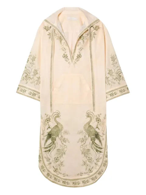 ZIMMERMANN printed hooded midi dress
